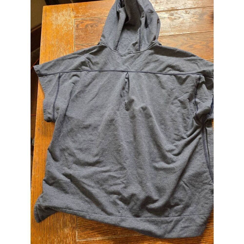 Smartwool Sweatshirt Blue Active Reset Hoodie Merino Short Sleeve Sz Small - Picture 5 of 5